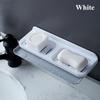 Bathroom Drain Wall Mounted Tray Double Grid Storage Rack Soap Dishes Hanging Shelf Soap Holder