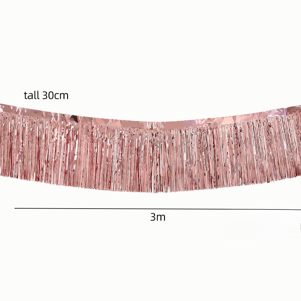 2Pcs 3m Of Metallic Foil Fringe for Party Decorations And Table Skirts For Wedding Birthday Christmas Decoration Home Decor