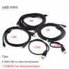 Mini USB Cable T-port Mini USB Data Cable 0.3M 0.5M 1.5M 3M 5M USB To USB Fast Charger For MP3 MP4 Player DVR Digital Camera