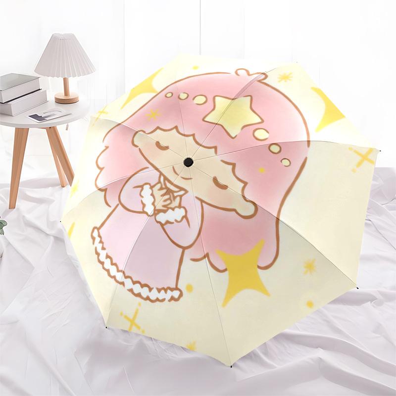 1pc Magical Princess Illustration Umbrella with Plastic Handle, Suitable for All Seasons Outdoor YUSAN420