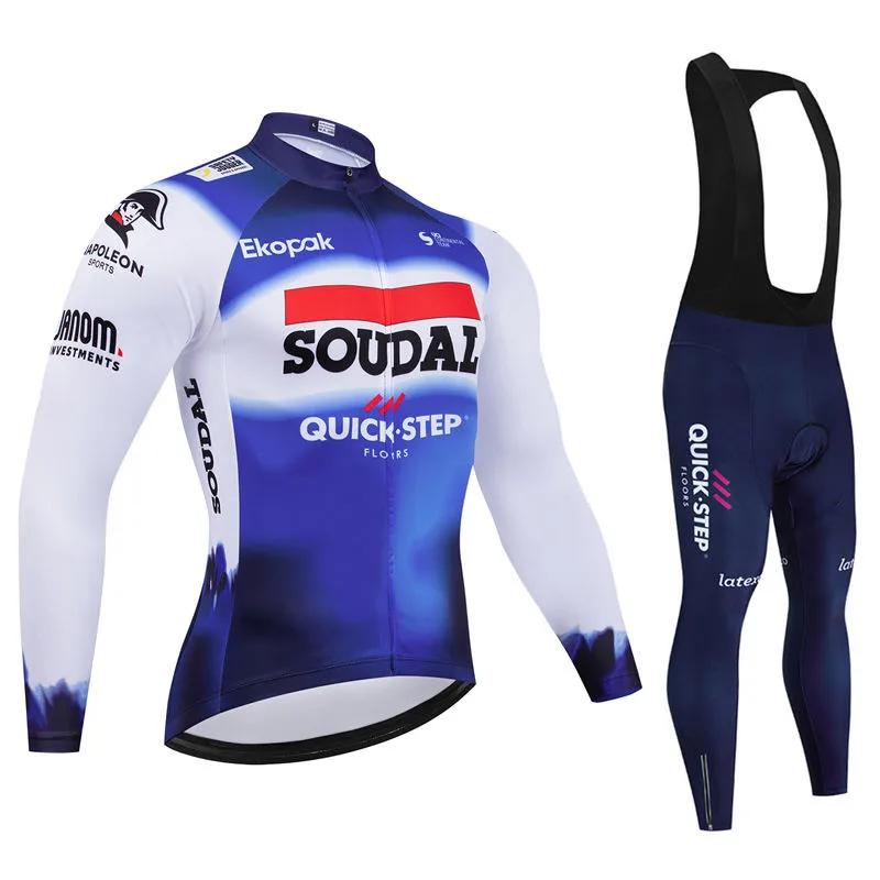 

2026 Soudal Quick Step Team Autumn Cycling Jersey Set Men Bike Clothes Long Sleeve Clothing Bicycle Uniform MTB Maillot Ropa Ciclismo 4XL
