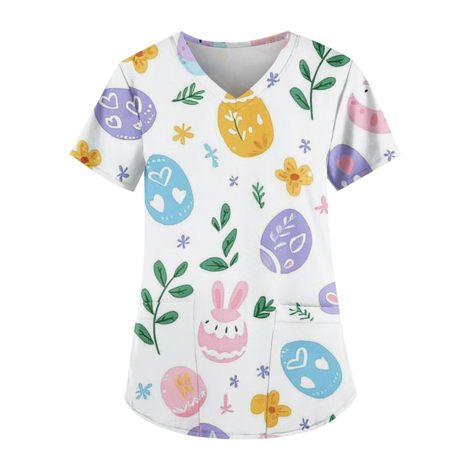 

Женские модные повседневные топы с v-образным вырезом и защитная спецодежда с принтом XXXXXL