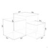 3 Pack Acrylic Cube Display Storage Boxes 4" 5" 6" Versatile Cupcake Stand for Cosmetic Perfume