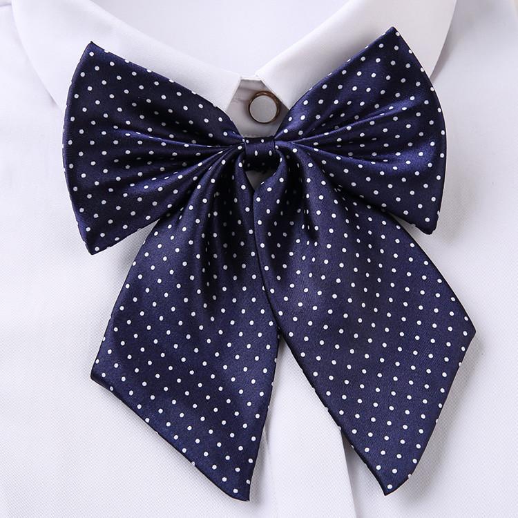 Professional Blended Fabric Neck Flower With Striped Pattern For Office Uniforms And Hospitality