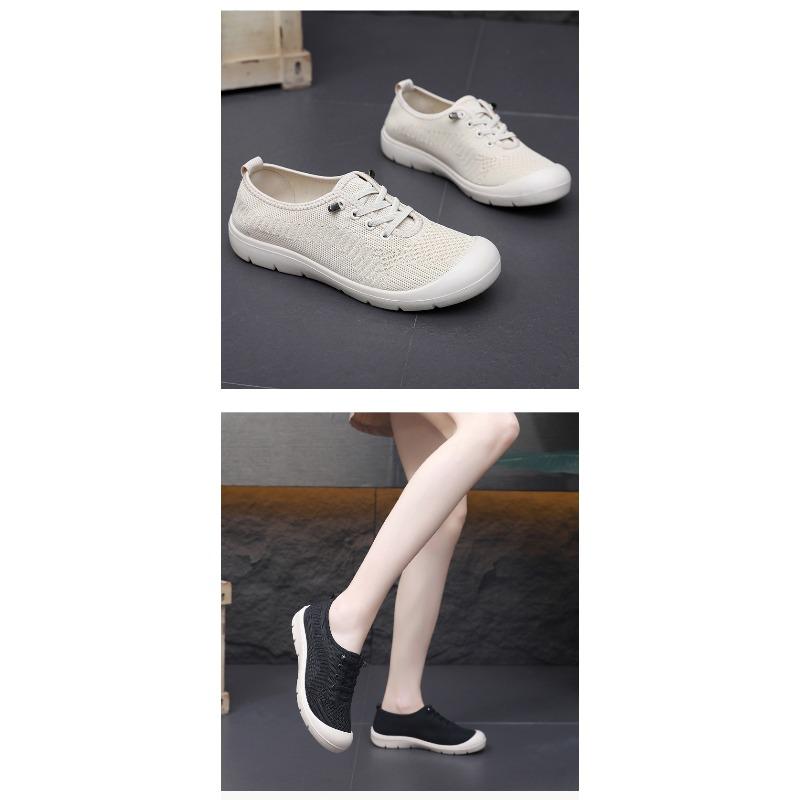 Atmungsaktive Damen-Slipper im Peking-Stil, Leichte flexible Sohle, Bequeme Walking-Flats, Rutschfeste lässige Stoffschuhe für Damen