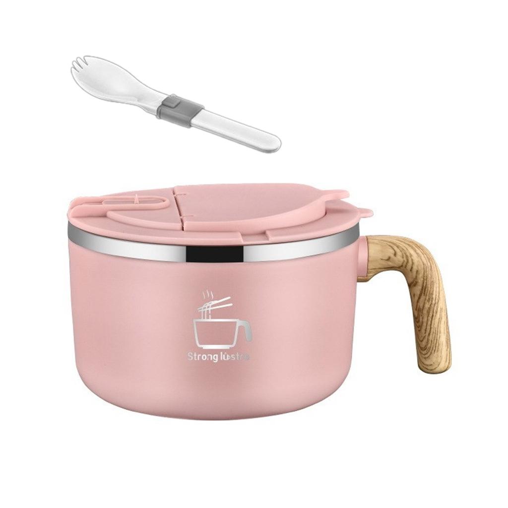 Functional Instant Noodle Bowl Practical Stainless Steel Bowl Sturdy Instant Noodles Bowl for Various Settings
