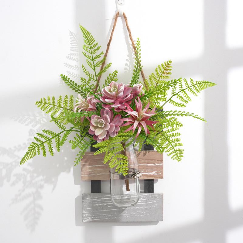 Plant Flower Succulent Cluster With Handcrafted Elements For Decor Indoor