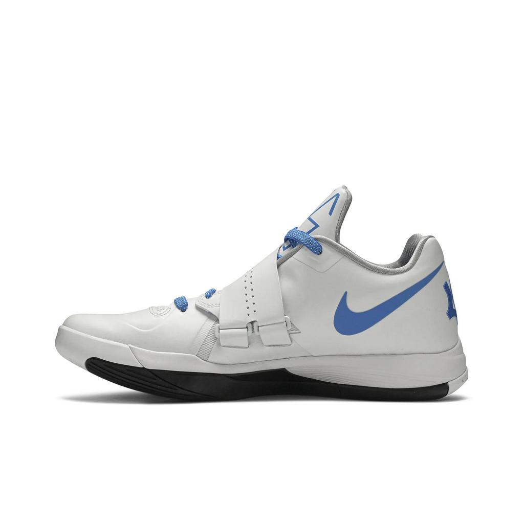 Nike Zoom KD 4 QS 'Battle Tested' (Unisex) White / Photo Blue-Wolf Grey-Black Basketball Shoes AQ5103 100