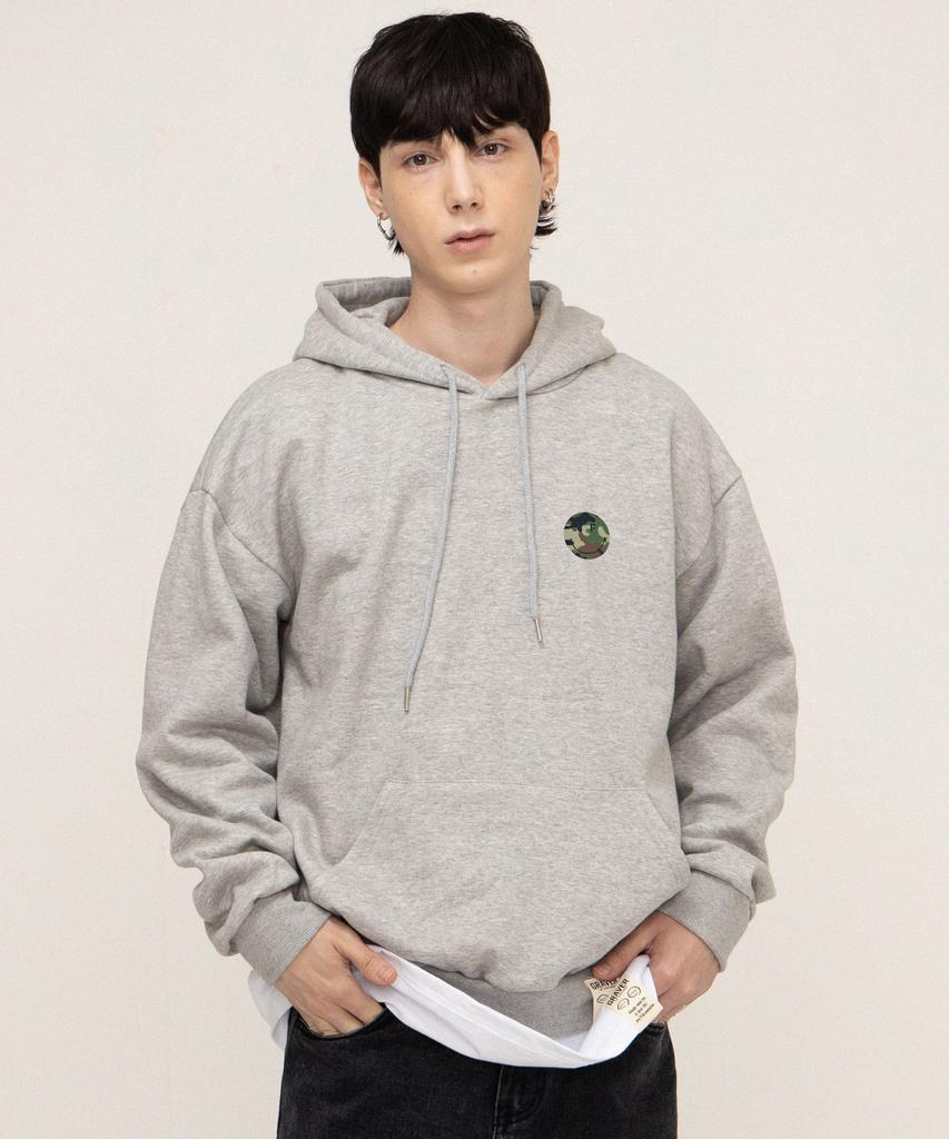 [Unisex] Small Camo Dot Smile Hoodie_Gray