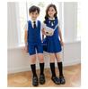 Boys Girls Summer Royal Blue Vest Shorts/Skirt Photograph Dress School Kids Uniforms Children's Day Performance Dance Costume