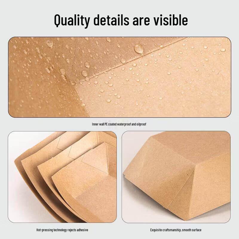 Disposable Kraft Paper Boat Trays