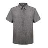 Men Lapel Short Sleeve Shirt Tops Solid Color Buttons Placket Loose Fit Casual Thin Tops Male Clothing