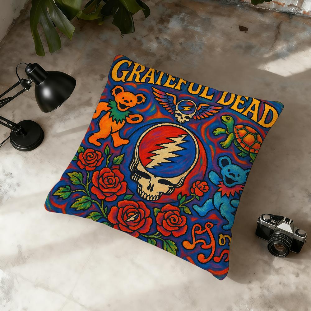 Federa Cuscino G-Grateful D-Dead Band Casa Ufficio Conveniente Semplicità Nordica Colpo Con Cerniera Federa Cuscino