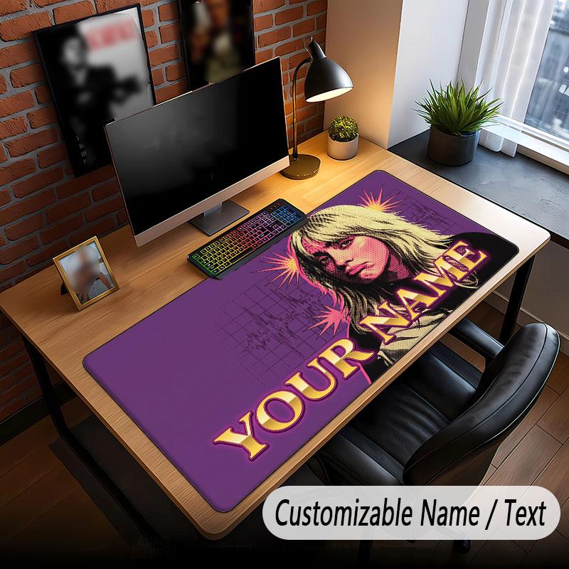 Custom Name Extended Mouse Pad,Billie Eilish Gaming Desk Mat For Home Office Desktop Decor