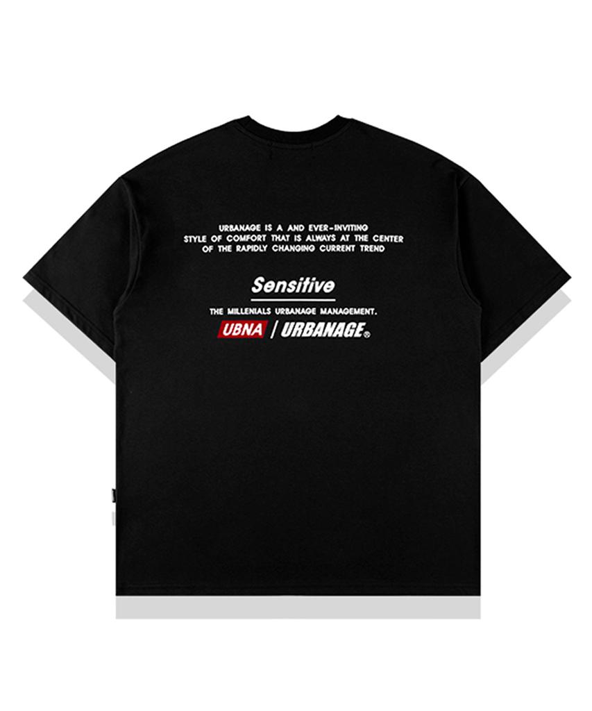 URBANAGE Newtro Signature Oversized Short Sleeve T-Shirt_Black
