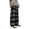 Spring And Autumn New Fashion Plaid Casual Pants Everyday Versatile Wide Leg Straight Pants Loose Casual Sports Pants Large Size