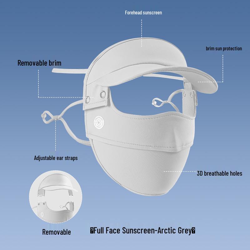 Ice Silk Anti-UV Face Mask with Eye Corner Protection & Moisturizing Hyaluronic Acid