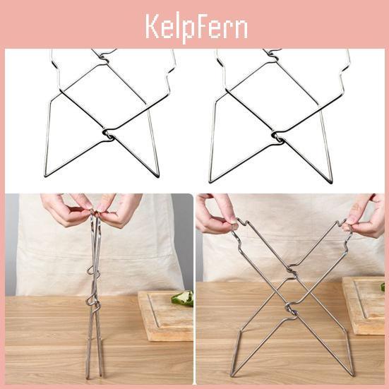 Steel Garbage Stainless Bag Holder Hanging Design Folding Structure Versatile Folding Waste