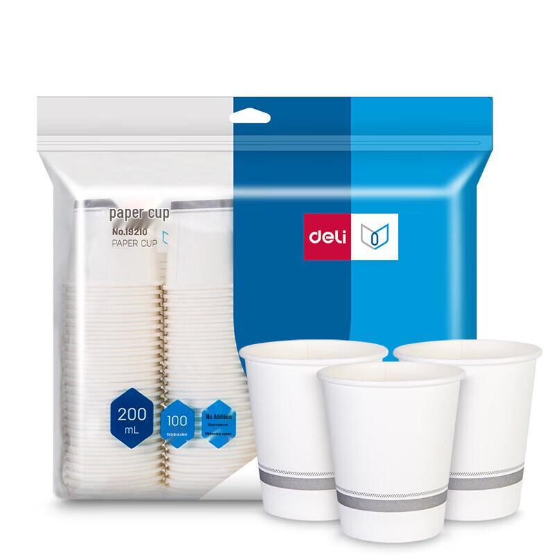 Deli 200ml Disposable Paper Cups