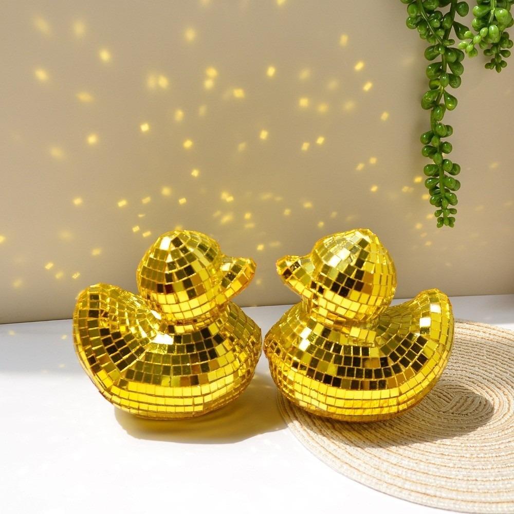 Desktop Disco Mirror Decorative Duck Mirror Glass Home Decor Disco Decoration Duck Disco Ornament Disco Ball Duck Home