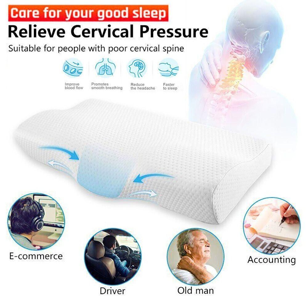 Relaxing Sleep Pillow Orthopaedic Firm Head Pillows Memory Foam Pillow Orthopedic Pillow Neck Back Support