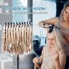 Braiding Hair Rack Standing 144 Pegs Display Stand Hair Racks Adjustable Height Hair Extension Holder for Stylists Braiders