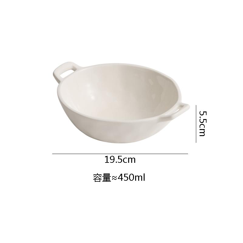 Bol à motifs en forme de marteau à double oreille, bol profond en céramique, saladier, bols à fruits, bols à soupe, cuisine moléculaire, vaisselle créative