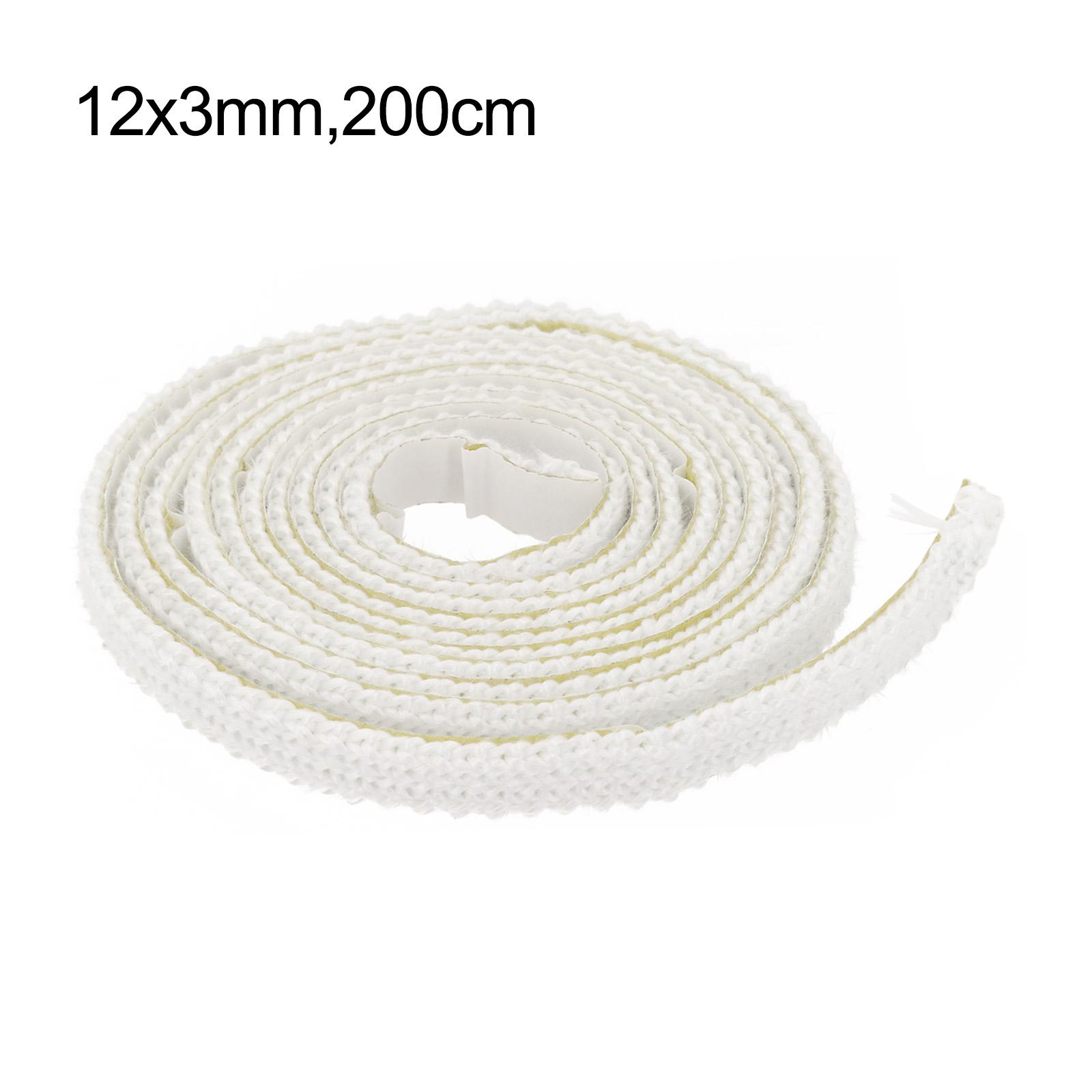

12 x 3mm Pellet Stove Heating Gasket with Oven Door Seal Flat Rope Lightweight and Flexible for Various Applications