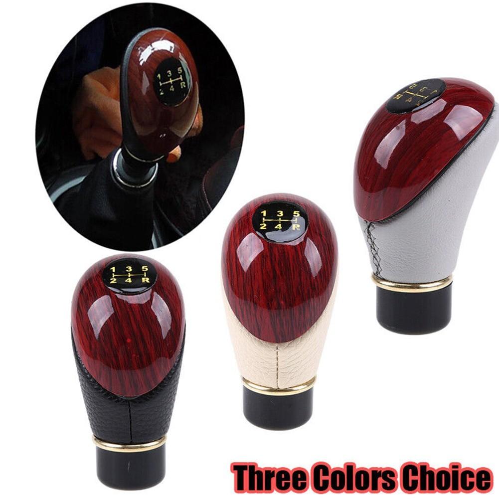 Car Shifter Lever Gear Head Handle ABS+Leather Beige/Black/Gray Manual