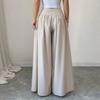 Women's Casual  Button Pleated Loose Wide Leg Casual Pants