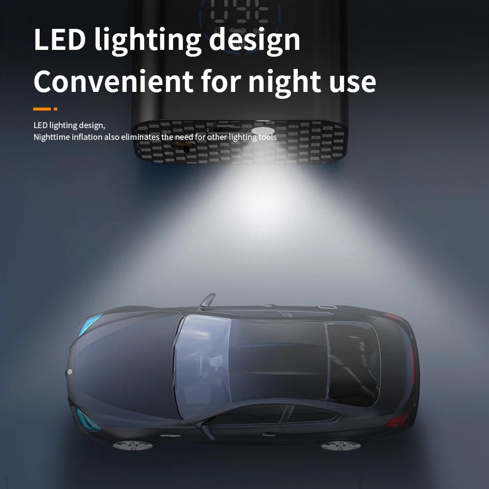 Wireless Car Air Compressor Portable Tire Inflator Air Pump 150PSI Auto Air Pump for Car Motorcycle Balls LED Light Tire Pump