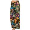 Women Wide Leg Pants Printed Large Flared Pocket Casual Cotton Linen Trousers Loose Fit Breathable Comfortable Bottoms