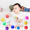 100Pcs/Set Colorful Pit Ball Thickened PE Crush Proof BPA Phthalate Free Safe Indoor Outdoor Baby Toddler Kids Round Ocean Ball Pool Toy Kit