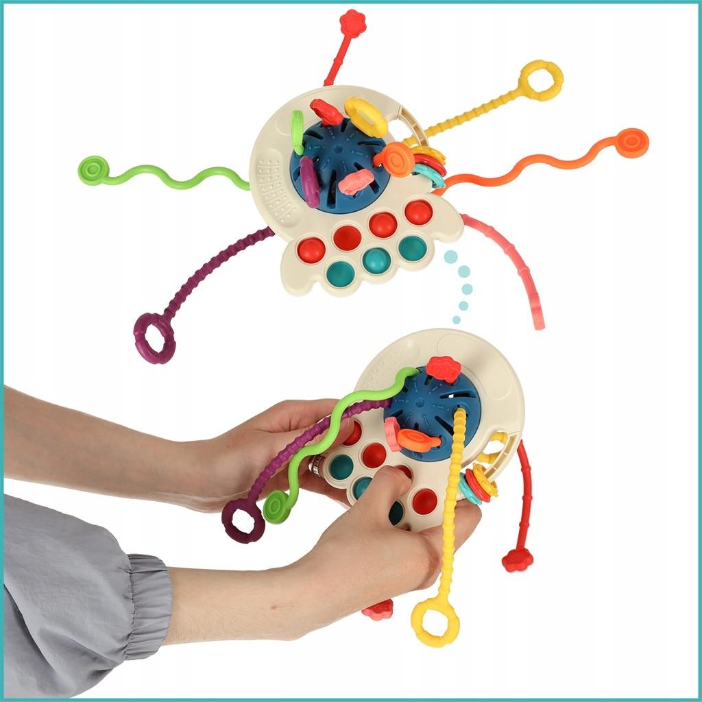 Montessori Sensory Teething Toy for Babies, Multicolor, 12x14x7cm, Teether & Soothing Toy for Kids 18 Months+