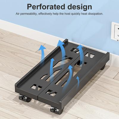 Support de tour PC avec roulettes sous le bureau, support CPU, support hôte réglable et Stable pour ordinateur portable, pour le bureau et la maison