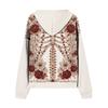 Damen Casual Halloween-Print Langarm Reißverschluss Hoodie Sweatshirt für Herbst und Alltag