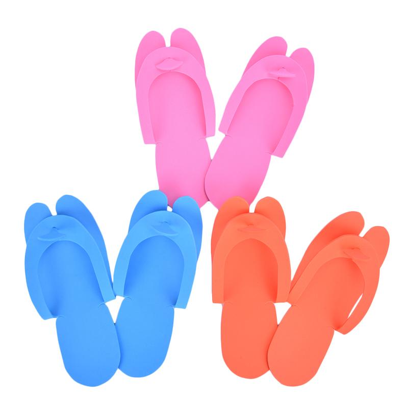 12 Pairs Disposable Foam Slippers Salon Spa Pedicure Sandals Foam Slippper
