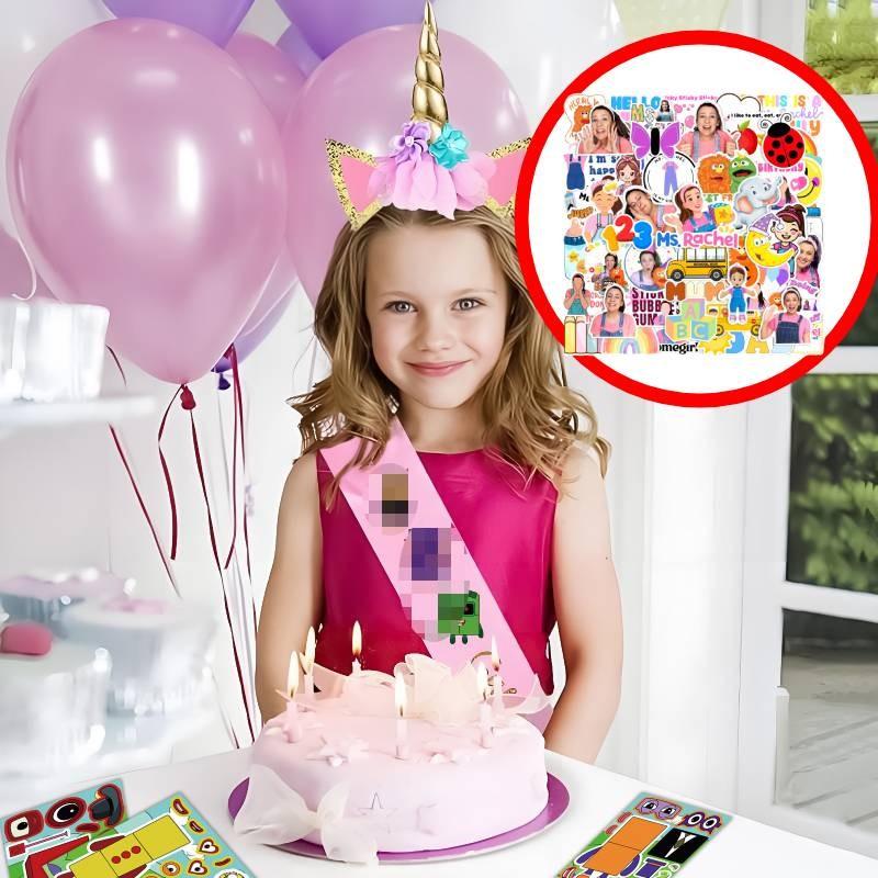 Ms Rachel Educational Stickers For Kids Featuring Unique Shapes Ideal For Learning And Fun