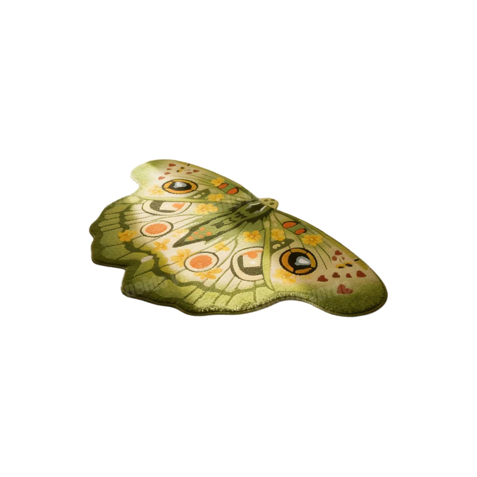 

70*100cm Butterfly-shaped Faux Cashmere Rug, Skin-friendly And Comfortable Bedside Blanket One Size