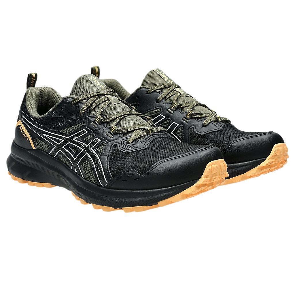 New Asics Trail Scout 3 Low Top Running Shoes Men's Black 1011B700-006