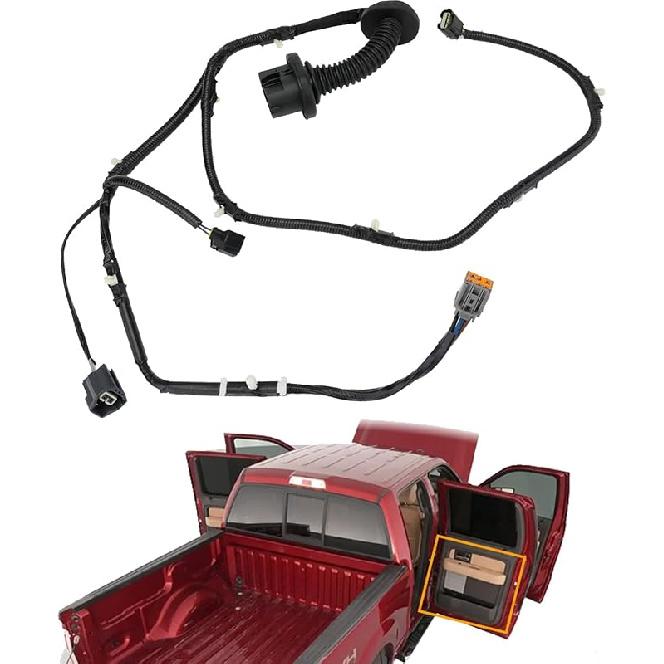 Door Jumper Wire Assembly, Left Rear Driver Side Door, Compatible with 2009-2014 Ford F150 Crew Cab, LH Rear Door Jumper Wiring Harness, Replace#