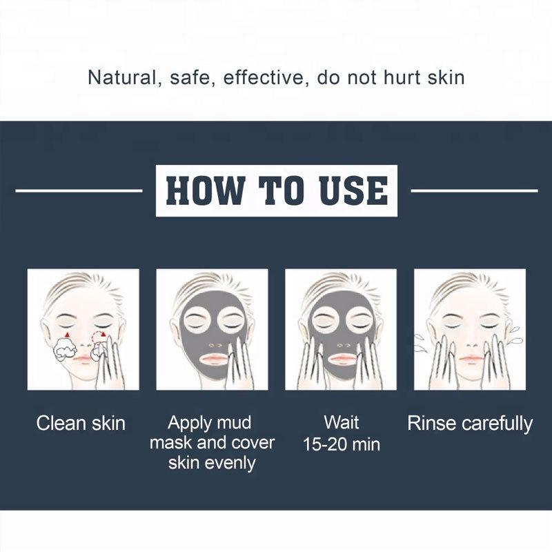 Pore Moisturizing Dead Sea Mud Mask Apply Shrink Cleansing Mask Hydrating and Moisturizing Face