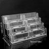 8 Slot Acrylic Business Card Holder for Desk Clear Stand Desktop Plastic Business Card Display for Exhibition, Home and Office