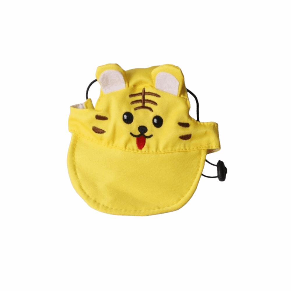 

Animal Pattern Dog Sunscreen Hat Adjustable Cat Sunshade Cap Dog Visor Hats Outdoor Hiking S жёлтый