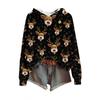 Women's Fashion Casual Long Sleeve Christmas Print Hooded Knitted Sweatshirt