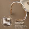 Fashionable Adjustable Pearls Headband Portable for Women Flexible and Foldable Hair Accessory for All Hair Types