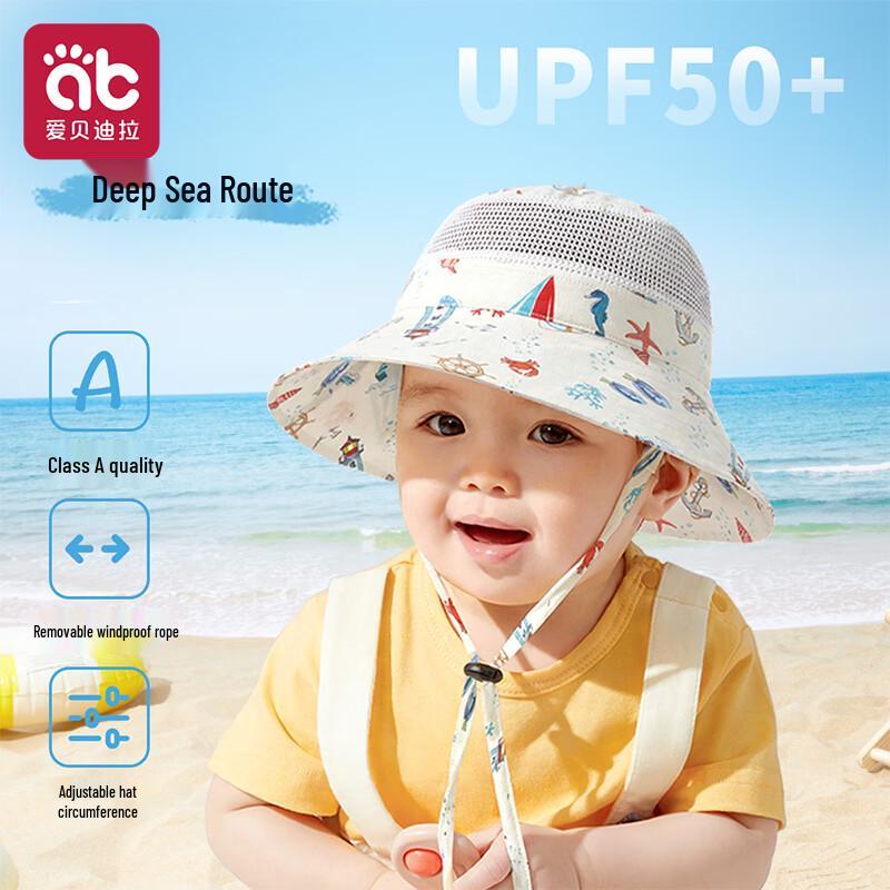 Детская широкополая солнцезащитная шляпа Aibideila с защитой шеи L (3-5 Years)