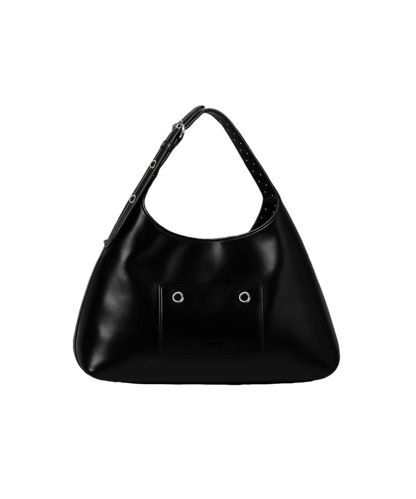 Leterie Buckle Reversible Shoulder Bag_Black