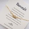 2Pcs European and American fashion jewelry elegant lotus bracelet alloy plating lotus flower pendant