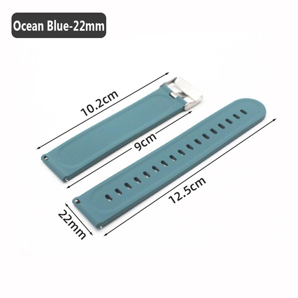 20mm 22mm Quick Release Silicone Universal Steel Buckle Wristband Watch Band Bracelet Strap